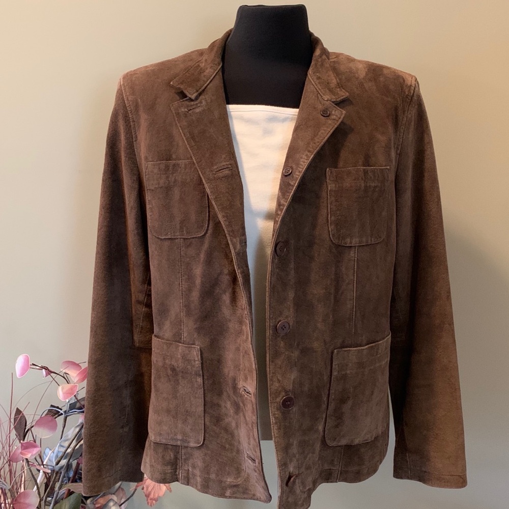 🛍 ANNE KLEIN Suede Jacket